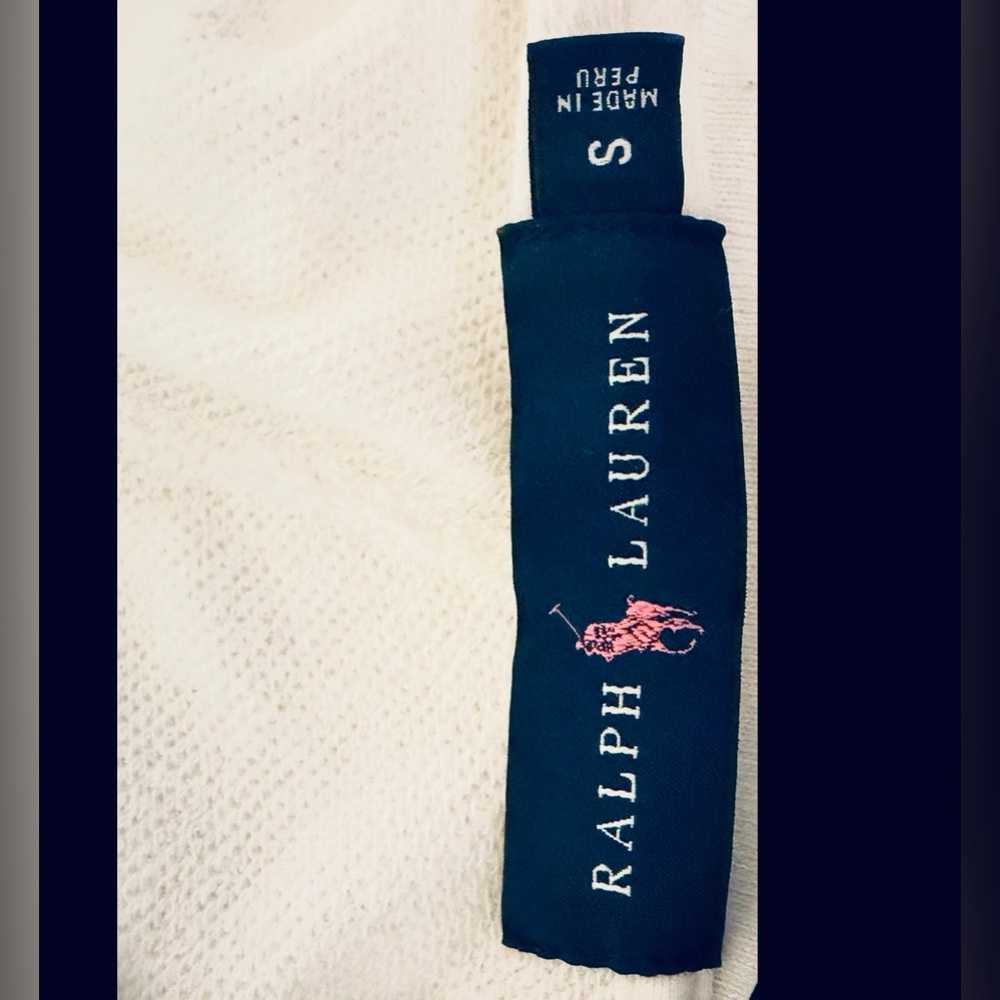 Ralph Lauren  White Hoodie with Pink Pony Embroidery.., - Picture 3 of 3